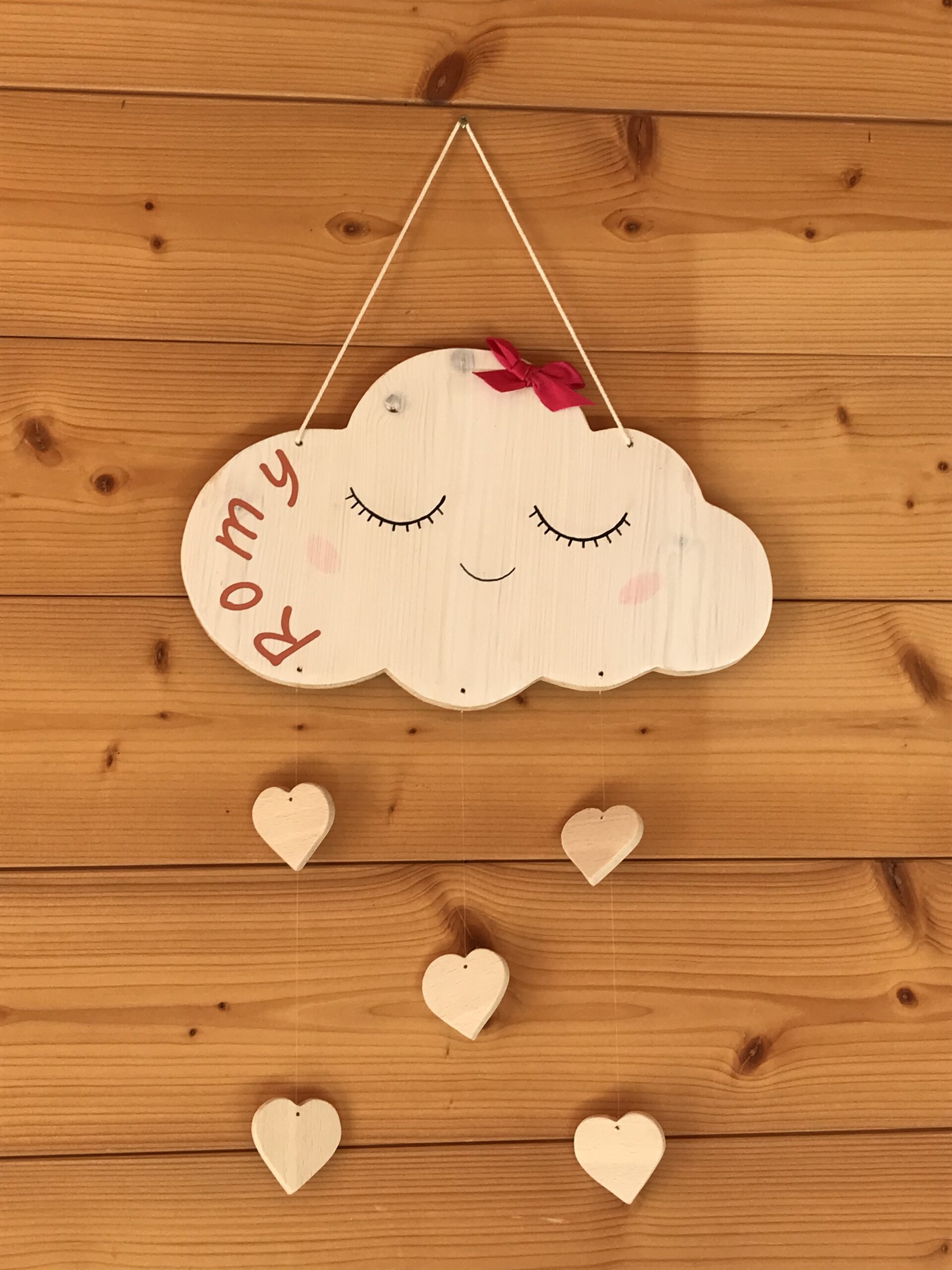 Nuage avec prénom pour chambre d'enfant