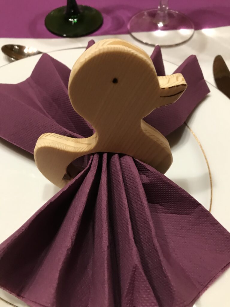 Canard rond de serviette