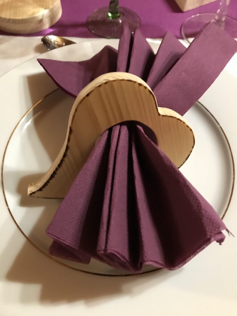 Coeur rond de serviette