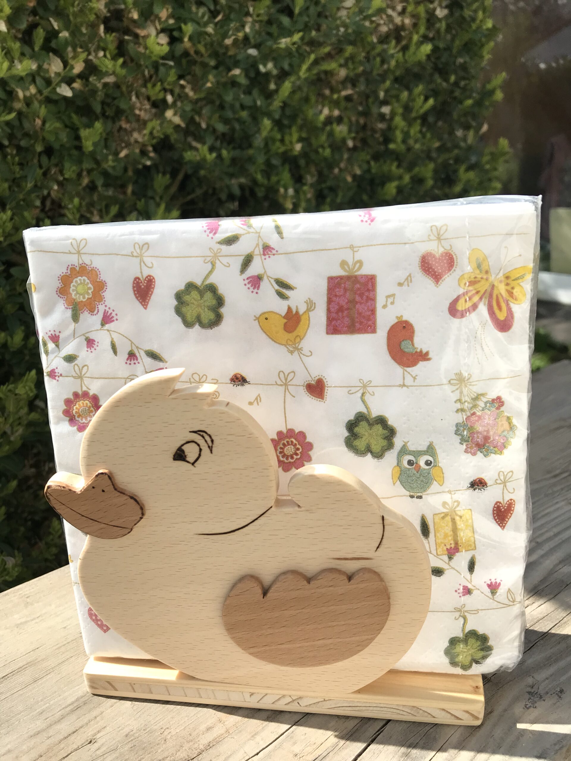 support pour vos serviettes en forme de canard