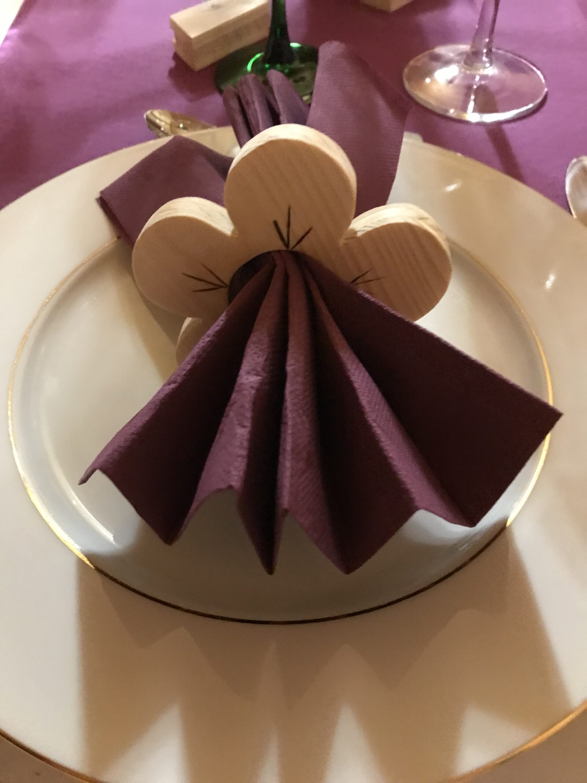 Fleur rond de serviette