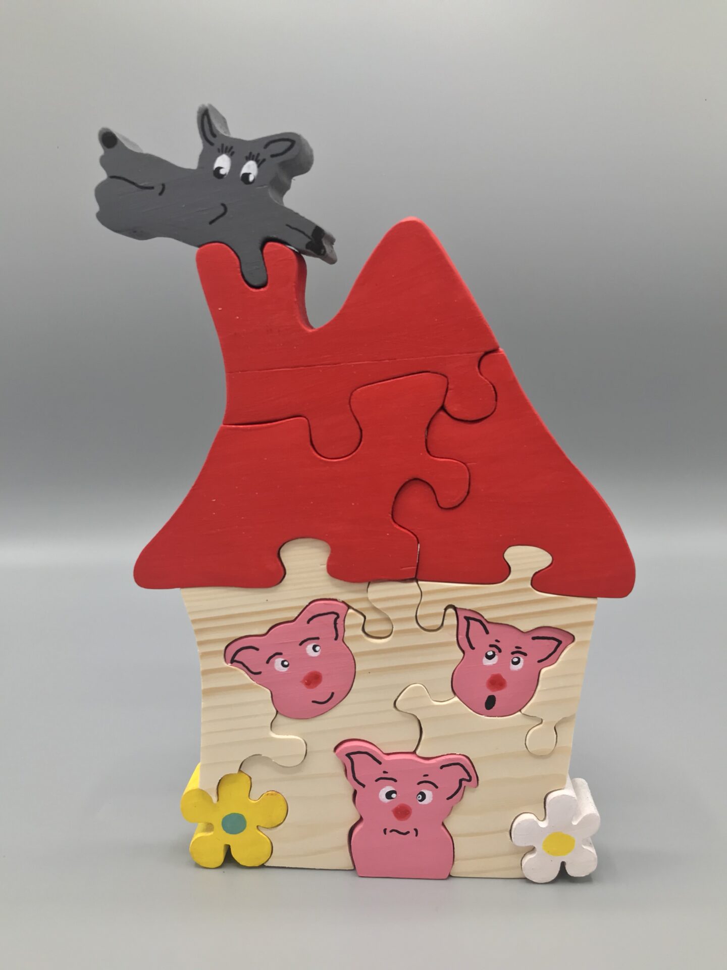 Les 3 petits cochons dans leur maison