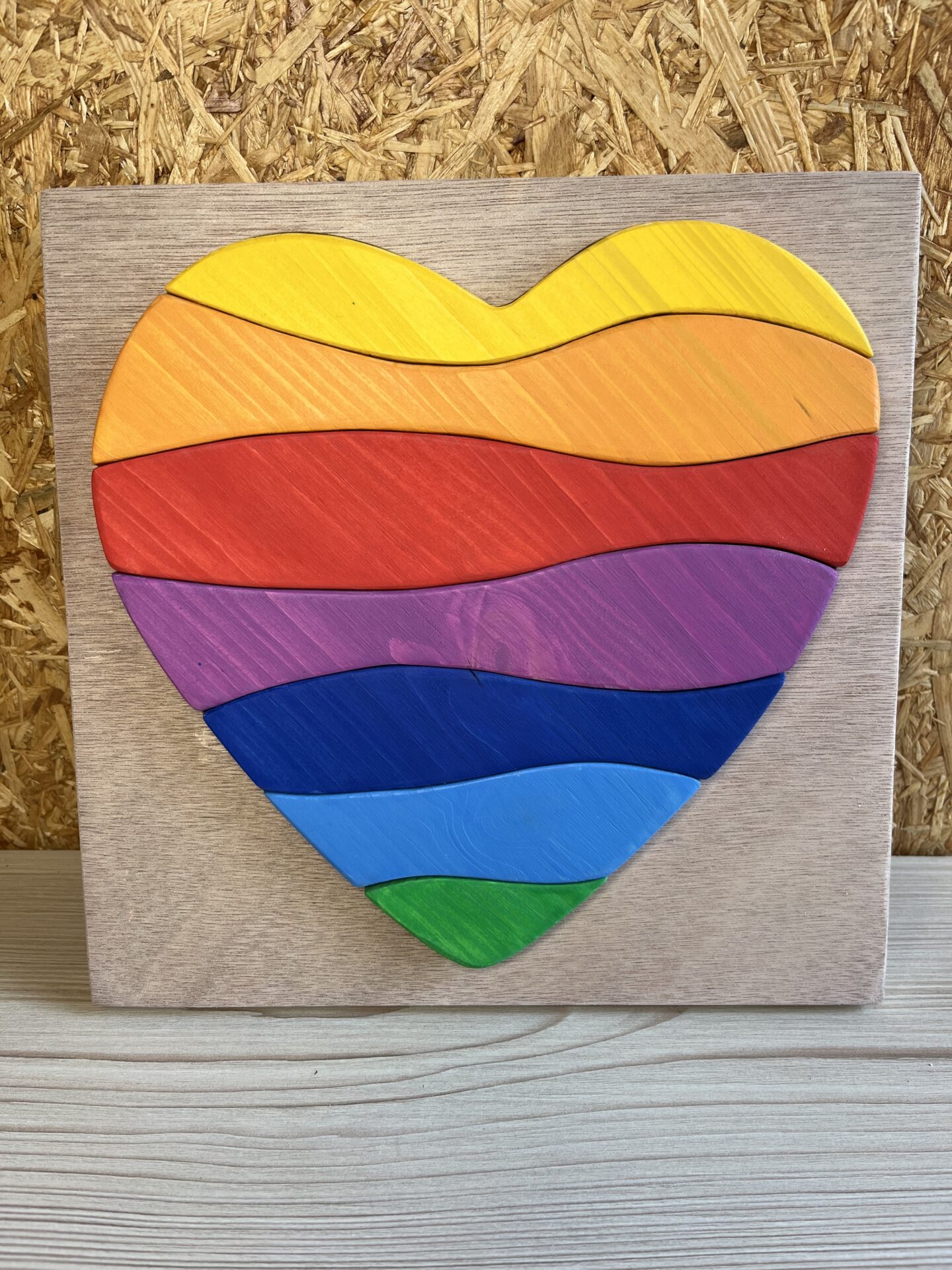 Coeur arc en ciel à encastrer