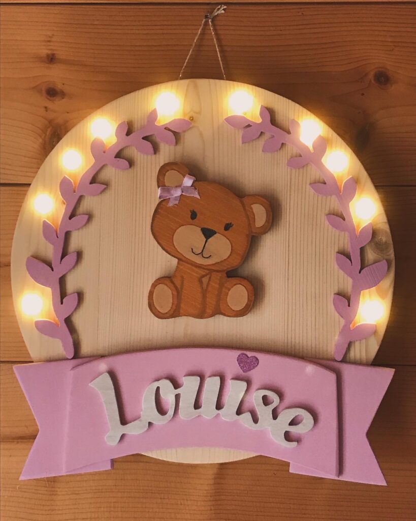 Prénom à suspendre avec lumière