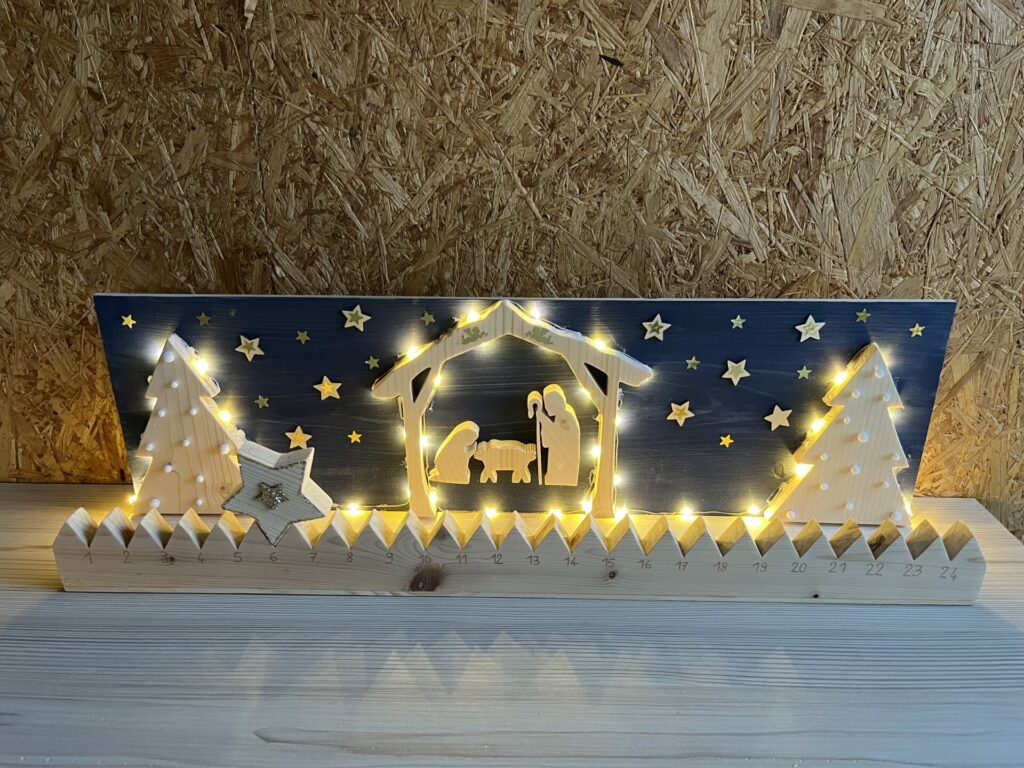 Calendrier de l'avant avec lumière