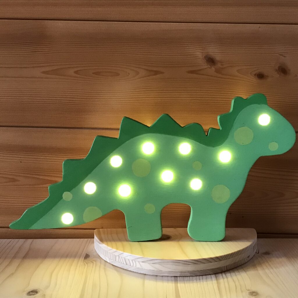 Dinosaure à poser avec lumière